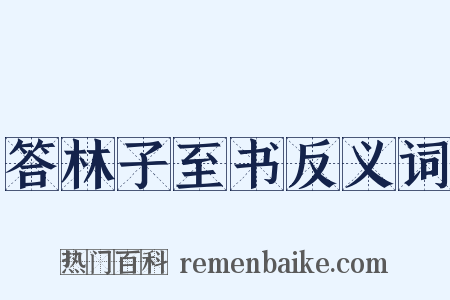 答林子至书反义词是什么意思的图片